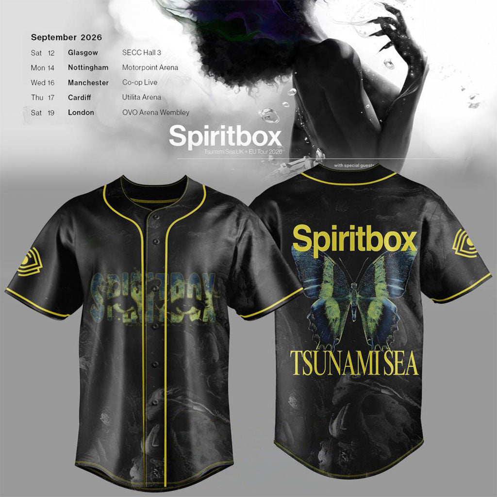 Spiritbox Tsunami Sea 2026 Golden Ruin Vintage Baseball Jersey Spiritbox Merch Gift For Fans - Merchluma