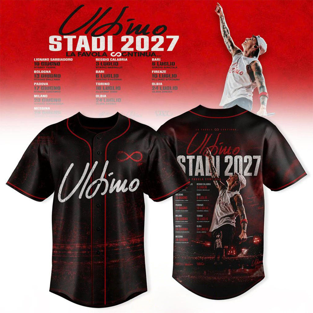 Ultimo Stadi 2027 Baseball Jersey Ultimo Merch Music Related Gifts For Guys - Merchluma