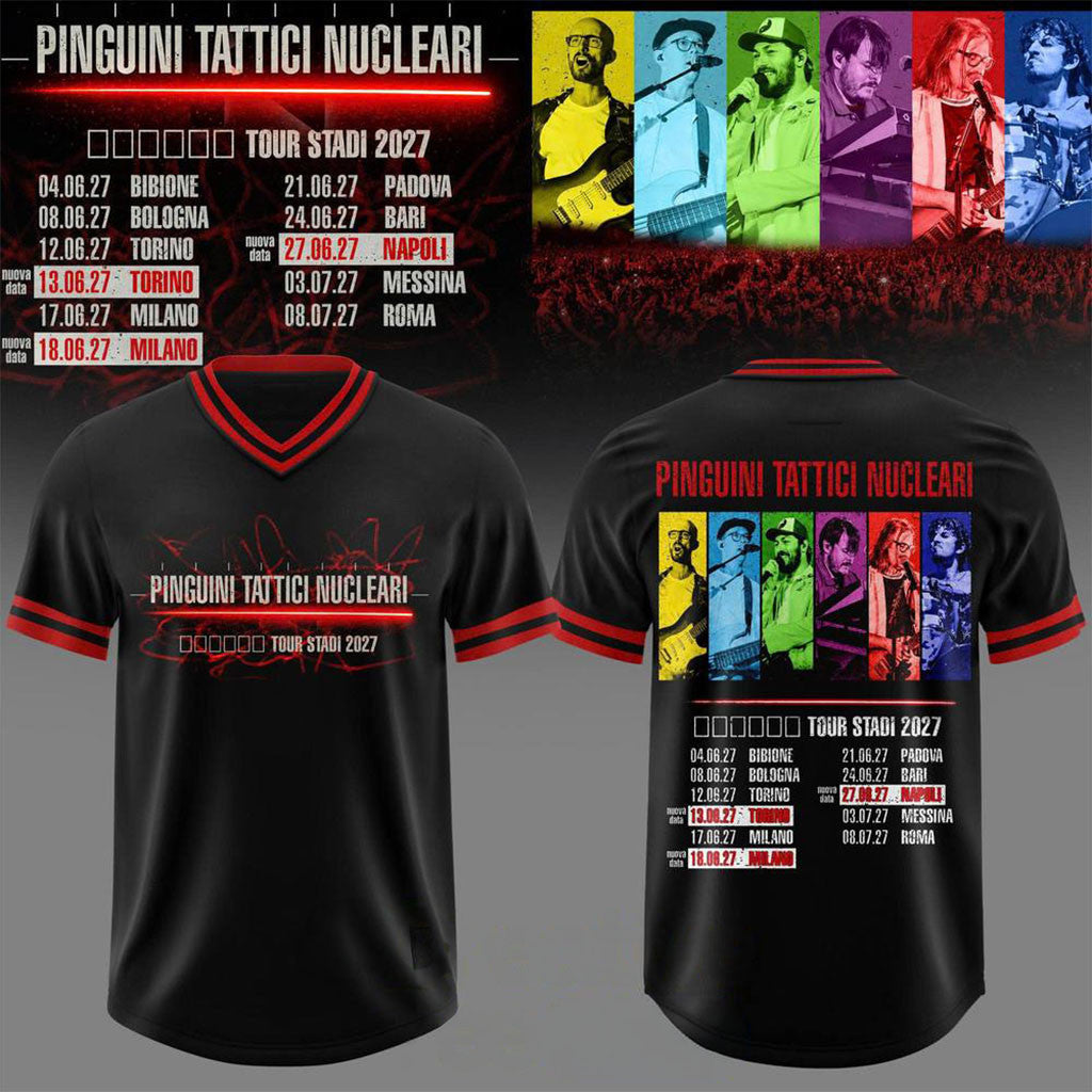 Pinguini Tattici Nucleari Tour Stadi 2027 Jersey Shirt Pinguini Tattici Nucleari Merch Fan Gift - Merchluma