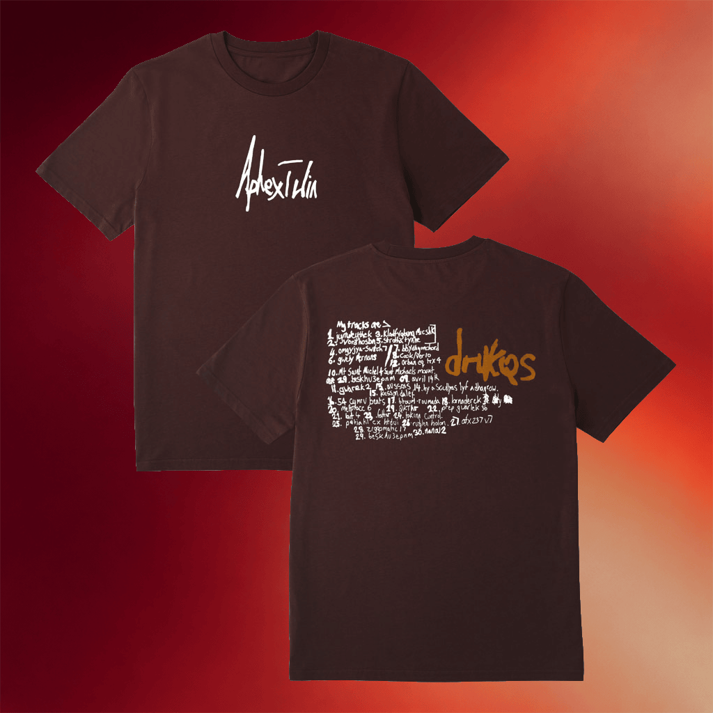 Aphex Twin Merch 2026 Drukqs Handwritten Tracklist T-Shirt Gifts For Music Lovers - Merchluma