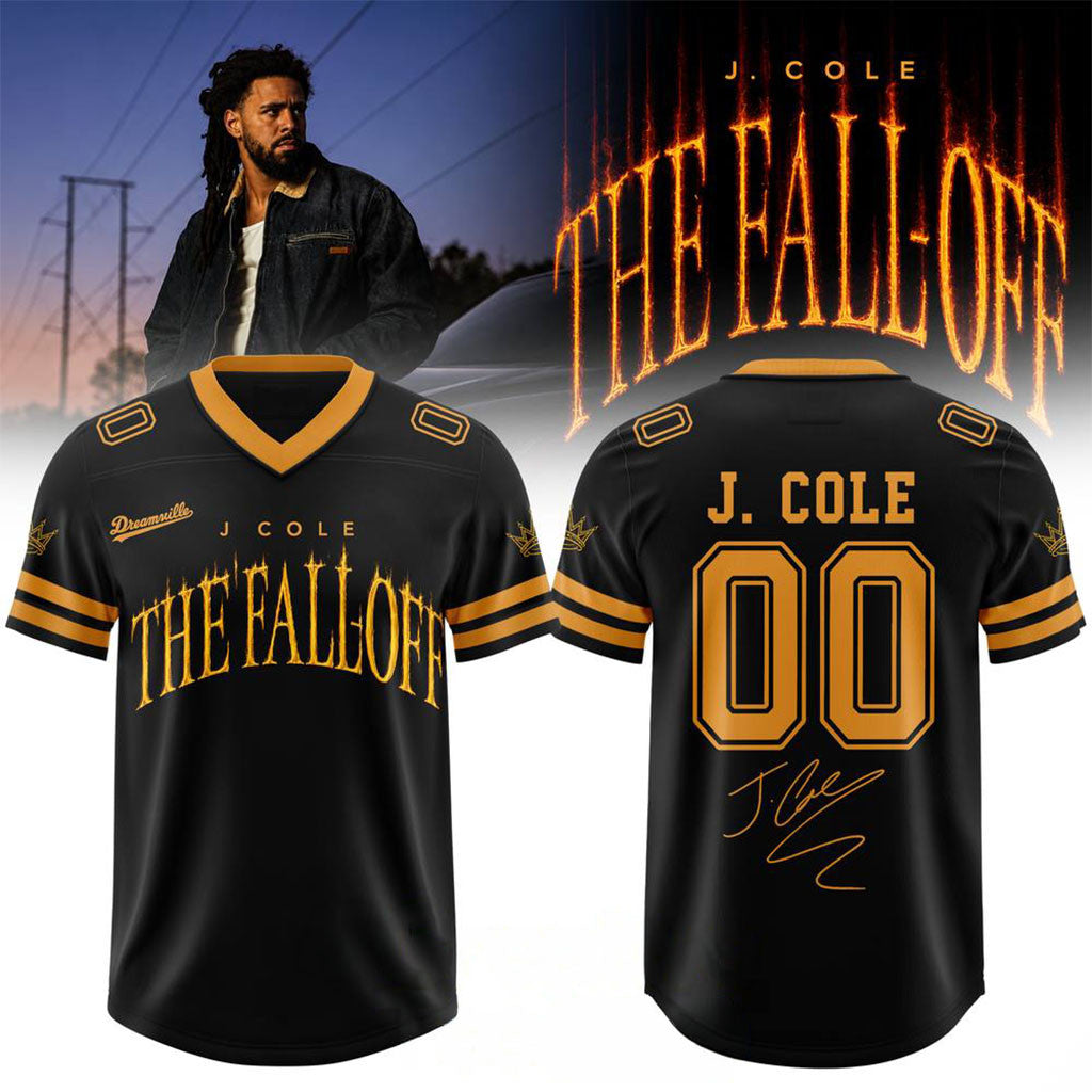 Personalized J Cole The Fall-Off Tour Football Jersey 2026 J Cole Merch Gift For Fans - Merchluma