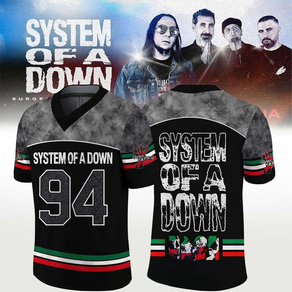 System Of A Down Europe-UK Stadium Tour 2026 Signature Jersey Shirt SOAD Merch Gifts For Fans - Merchluma