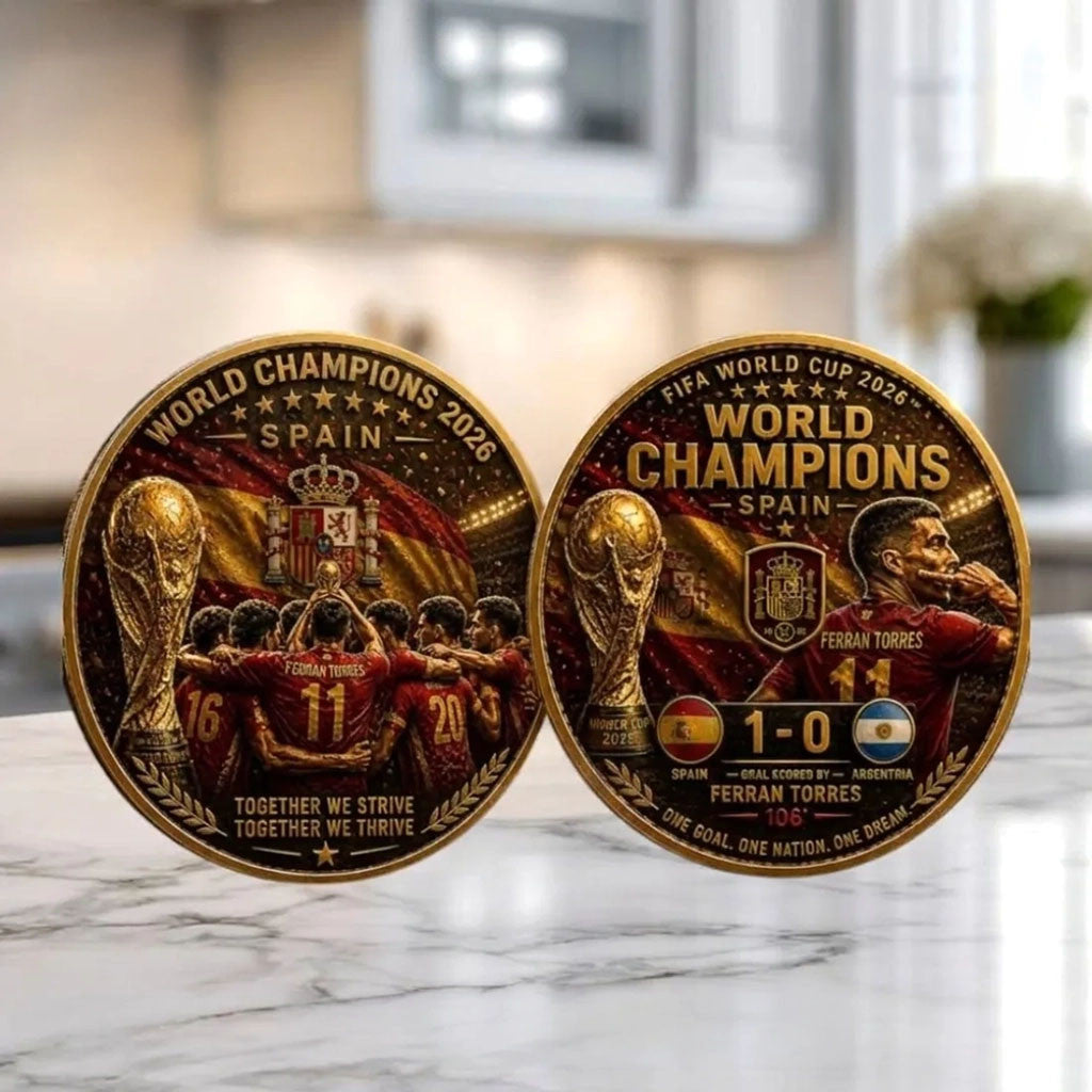 Ferran Torres Spain 2026 World Cup Champions Commemorative Coin Spain FIFA Winner Merch For Fan - Merchluma