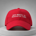Miguel Borja God Bless Reggaeton Amen Hat Embroidered Red Hat Gift For Friends - Merchluma