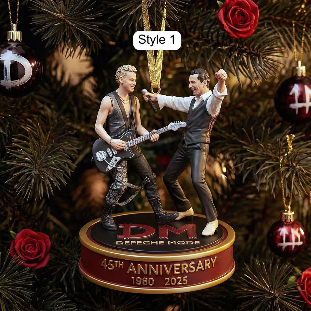 Depeche Mode 45th Anniversary Christmas Ornament Depeche Mode Merch Xmas Tree Decor - Merchluma