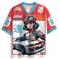 JDM Street Racing Anime Girl Nissan Skyline R34 Jersey Gift Ideas For Sisters - Merchluma