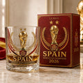 Spain World Cup Champions 2026 Whiskey Glass Spain FIFA 2-STAR Merch Gift For Football Fans - Merchluma
