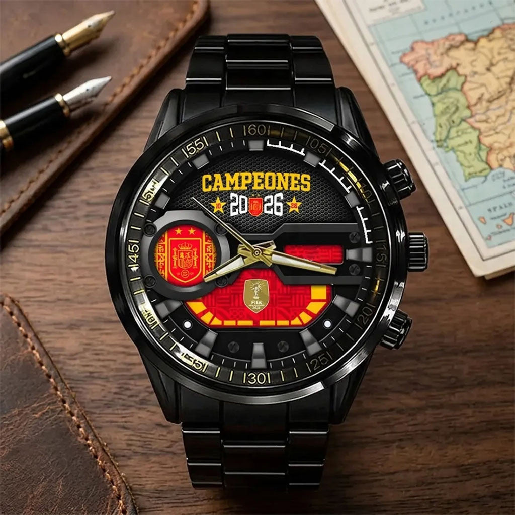 Spain National Team 2026 World Cup Champions Watch Spain Campeones Merch Gift For Fans - Merchluma