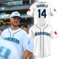 Seattle Mariners Sam Darnold #14 Home Baseball Jersey White Seattle Mariners Merch Fan Jersey - Merchluma