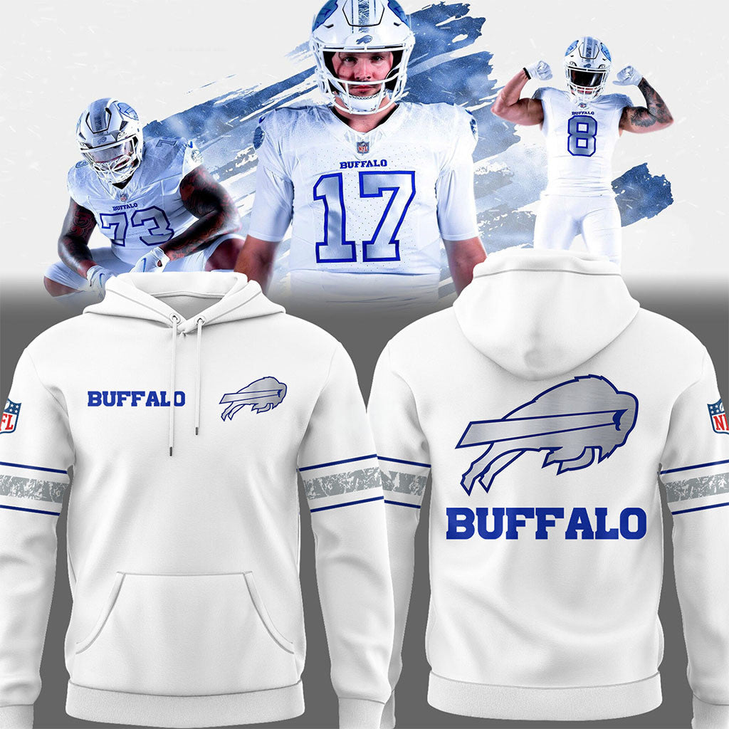 Bills Cold Front Rivalries Threads Hoodie White Buffalo Bills Merch Gifts For Him - Merchluma