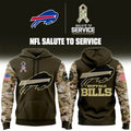Buffalo Bills Football Salute To Service Camo Hoodie Buffalo Bills Merch Veteran Gifts - Merchluma