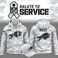 Buffalo Bills Merch Salute To Service Camo Hoodie Presents For Football Fans - Merchluma