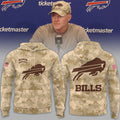 Buffalo Bills Salute To Service Camo Hoodie Bills Merch Gifts For Veterans - Merchluma