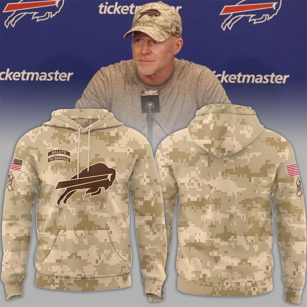 Buffalo Bills Salute To Service Camo Hoodie Buffalo Bills Merch Gifts For Military - Merchluma