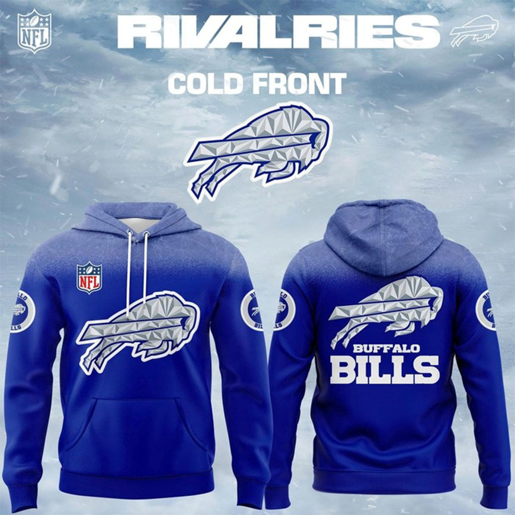 Bills Cold Front Rivalries Threads Hoodie Blue Buffalo Bills Merch Gifts For Football Lovers - Merchluma