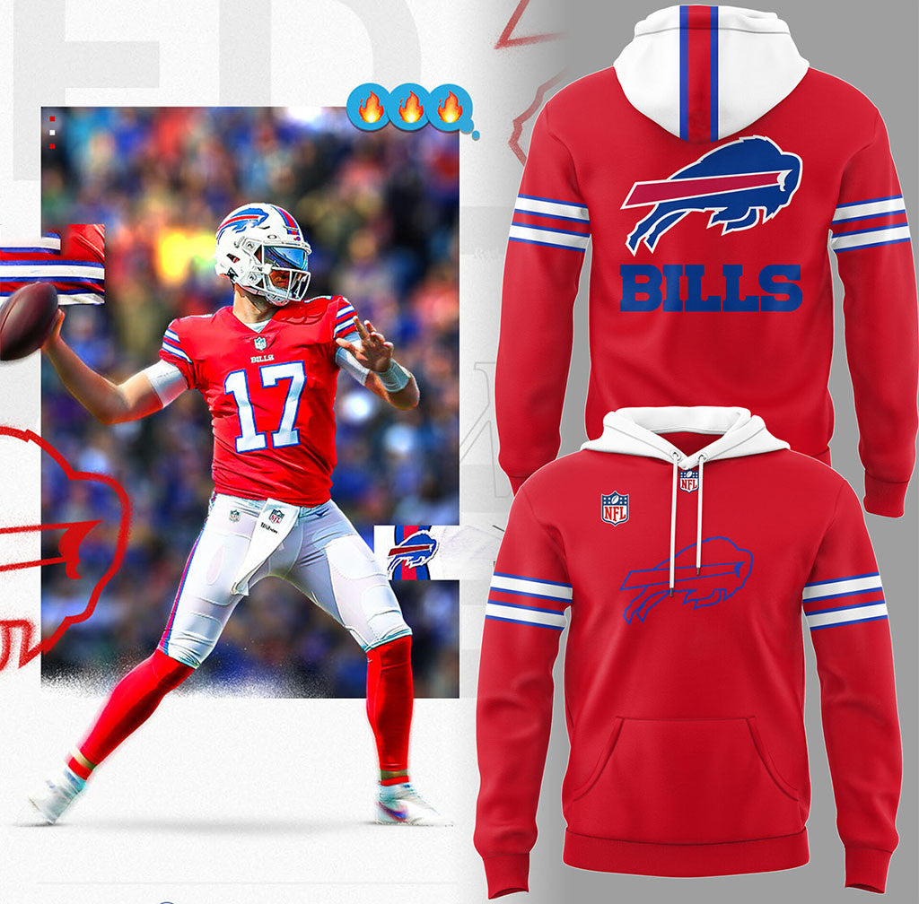 Buffalo Bills Football Red Hoodie Bills Merch Gifts For Football Fan - Merchluma