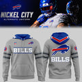 Buffalo Bills Nickel City Hoodie Grey Bills Merch Football Fan Gift Ideas - Merchluma