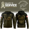Custom Buffalo Bills Football Salute To Service Hoodie Bills Merch Gifts For Brother - Merchluma