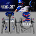 Buffalo Bills Nickel City Zip Hoodie Grey Bills Merch Unique Gifts For Football Lovers - Merchluma