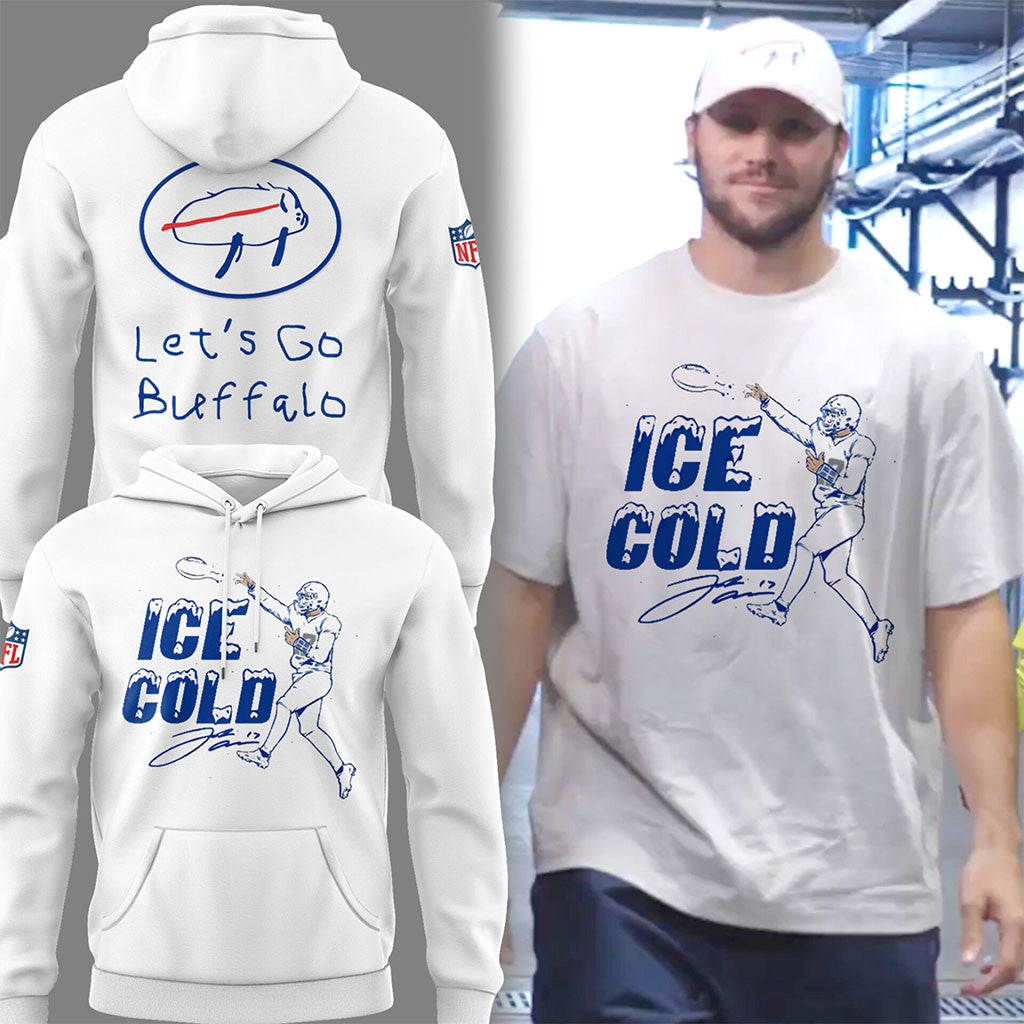 Buffalo Bills Football Josh Allen Ice Cold Hoodie Bills Merch Best Gifts For Football Fans - Merchluma