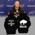 Buffalo Bills Football Team Hoodie Bills Merch Buffalo Vs Everybody Hoodie Black Fans Gifts - Merchluma