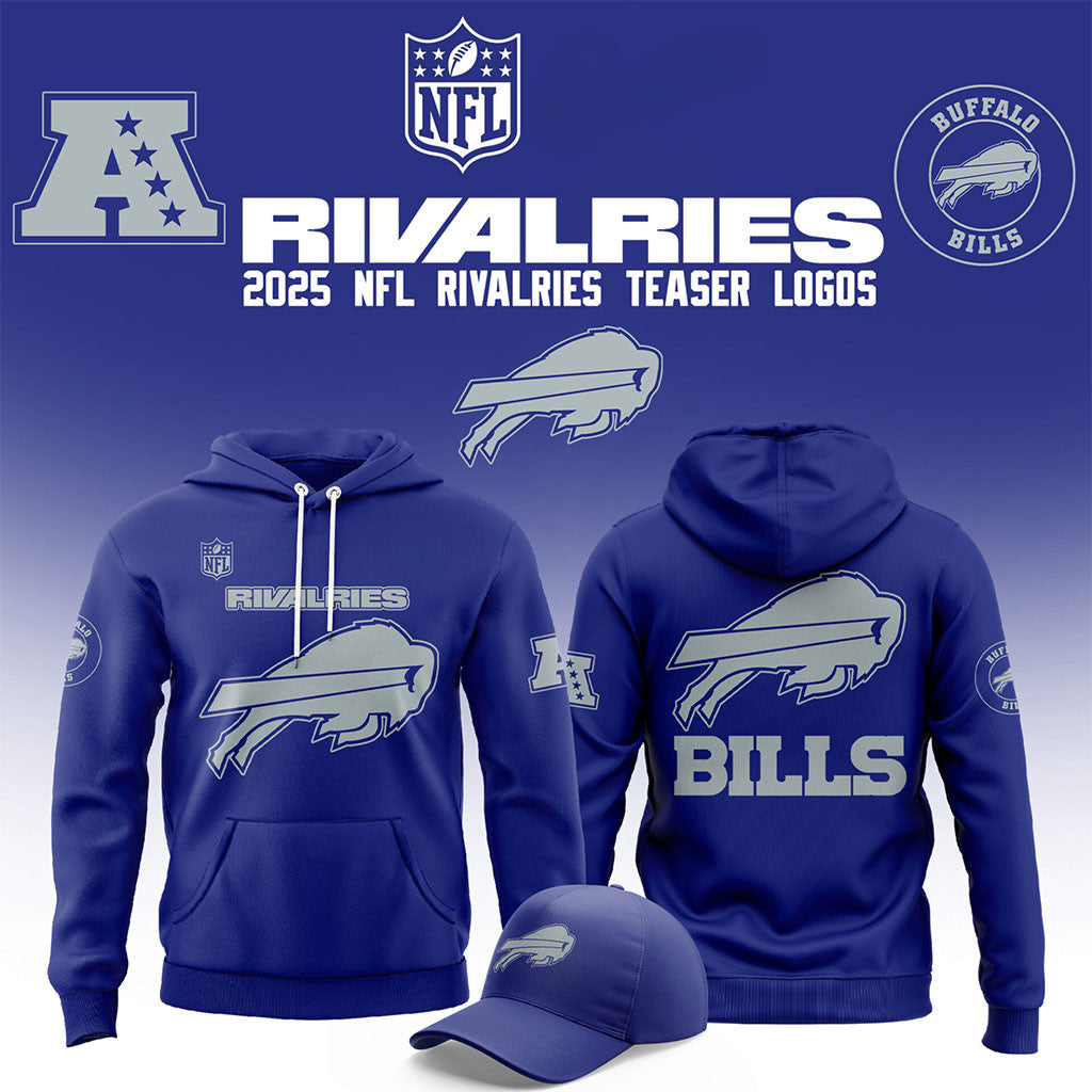 Buffalo Football Rivalries Teaser Logo Blue Hoodie Bills Merch Gifts For Brother - Merchluma