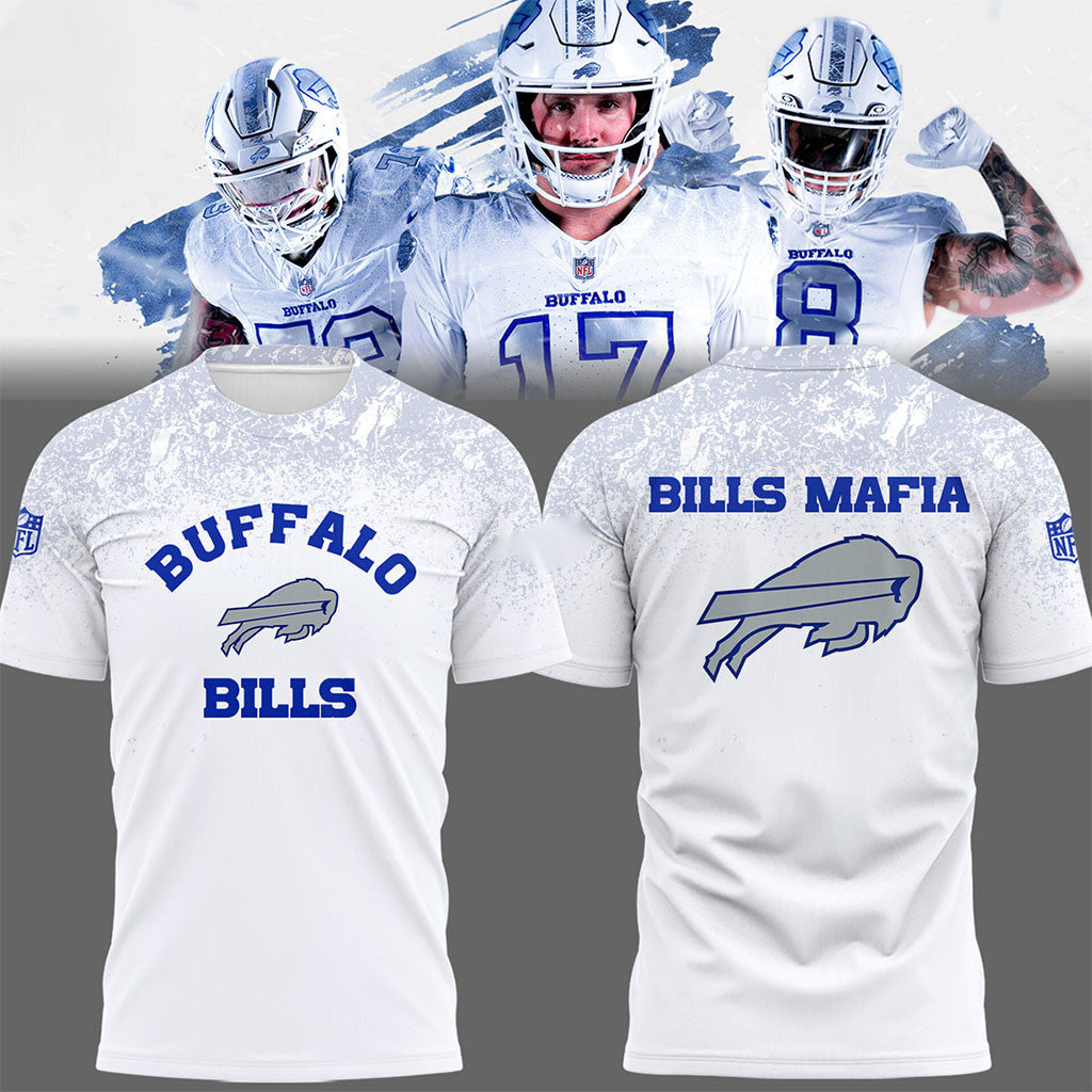 Buffalo Bills Football Rivalries 25 Shirt White Bills Merch Football Themed Gifts - Merchluma