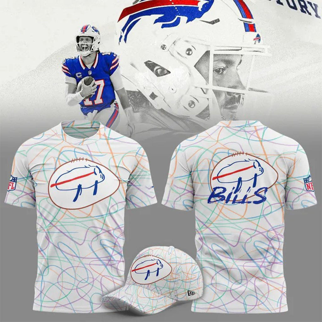 Buffalo Bills Merch Designed By Patients At Buffalo's Oishei Children's Hospital Shirt Fan Gear - Merchluma