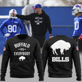 Buffalo Bills Football Team Sweatshirt Bills Merch Buffalo Vs Everybody Crewneck Black Fans Gifts - Merchluma