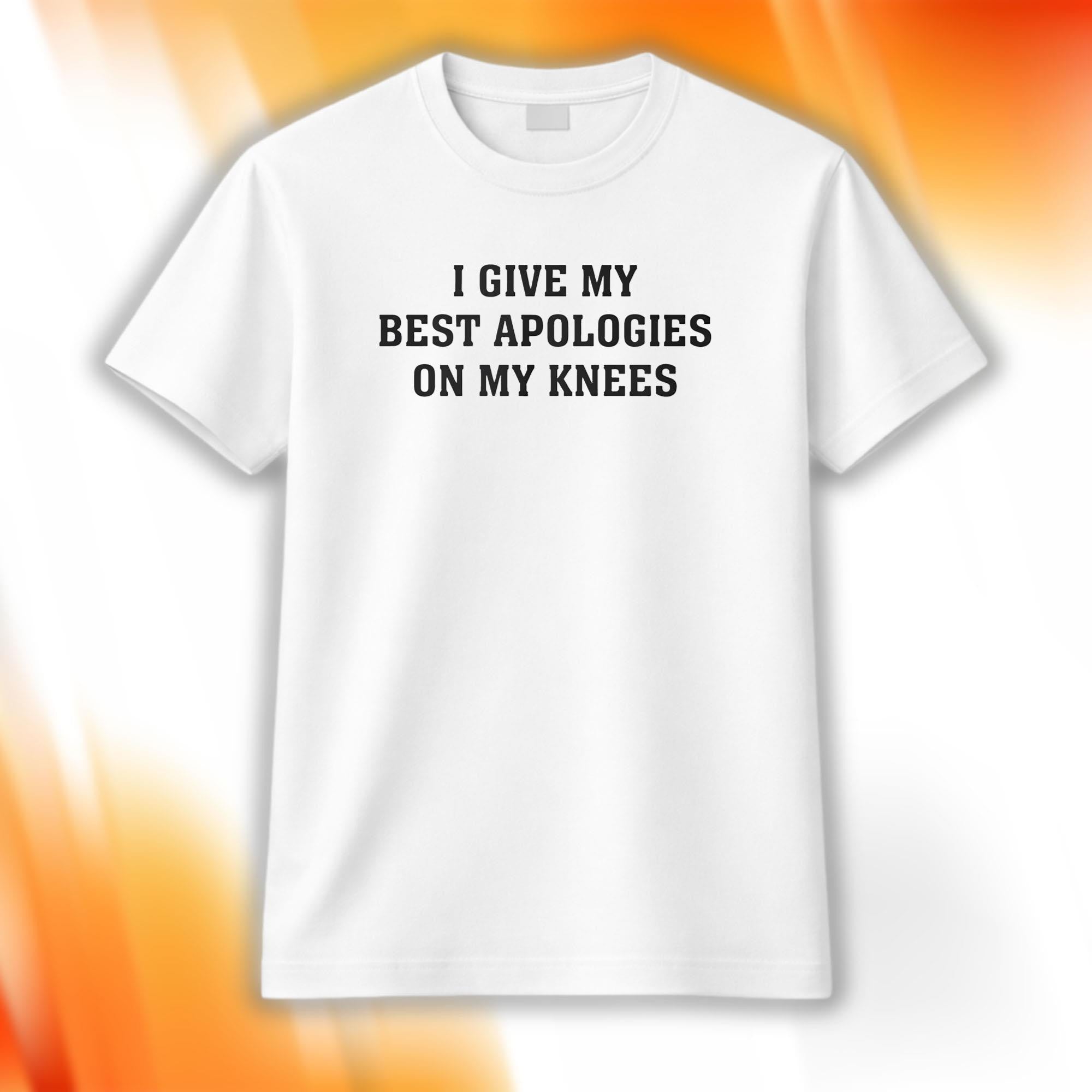 I Give My Best Apologies On My Knees T-Shirt Funny Shirt Gifts For BFF - Merchluma