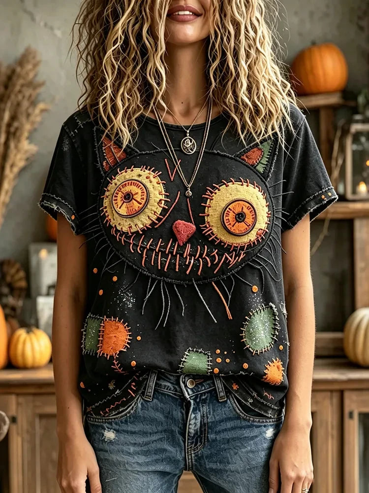 Halloween Cat Art Shirt Best Halloween Clothes Gifts For Horror Lovers - Merchluma