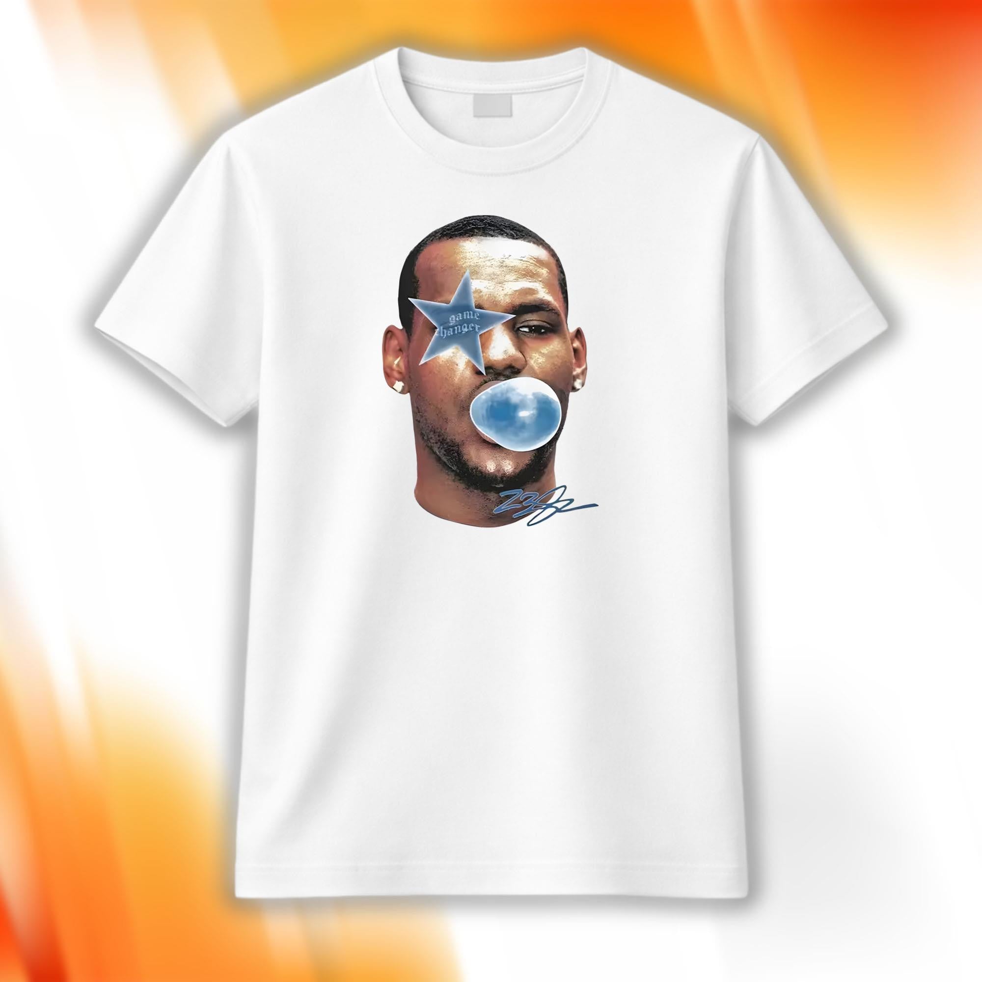 LeBron Game Changer Bubble Gum Graphic Shirt LeBron James Merch Gift For Basketball Fans - Merchluma