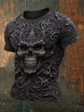 Gothic Skull Art T-Shirt Target Halloween Shirts Gift Ideas For Boyfriend - Merchluma