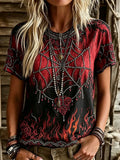 Halloween Vintage Spiderweb Flower Art T-Shirt Halloween Shirts Women Gifts For Sister - Merchluma