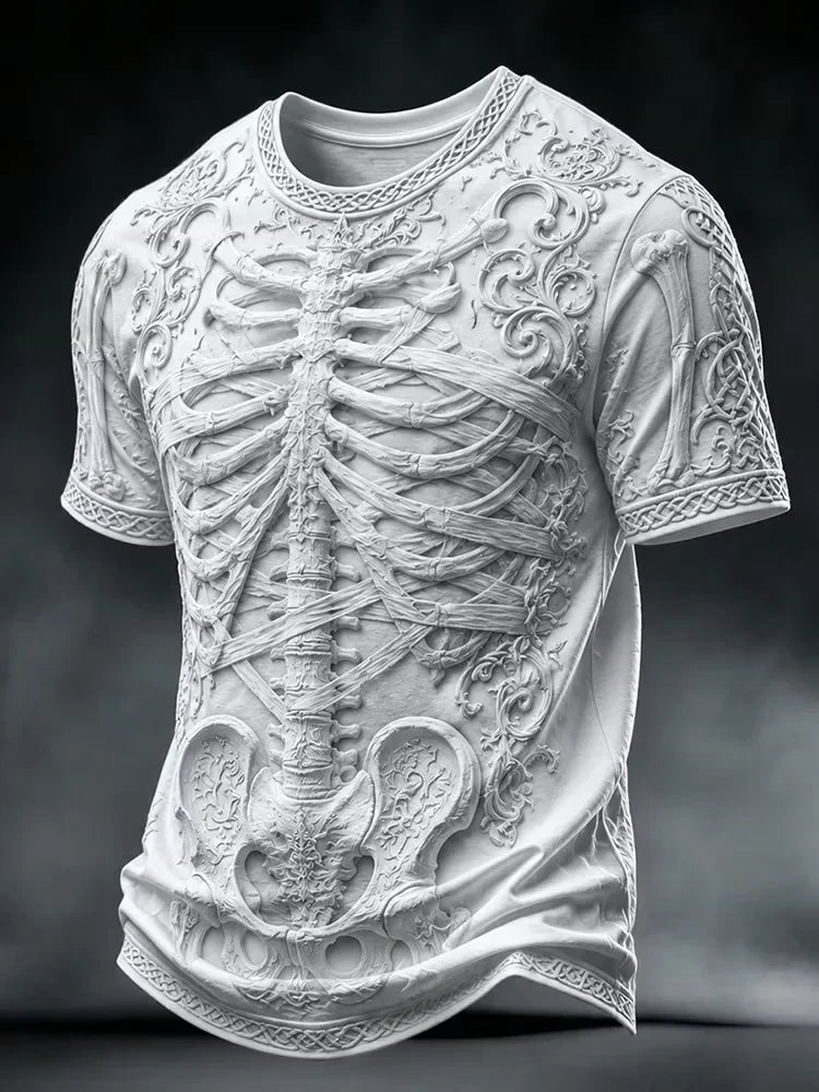 Halloween Gothic Skeleton T-Shirt Halloween Themed Shirts Best Gifts For Husband - Merchluma