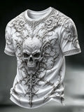 Halloween Gothic Skull Art T-Shirt Halloween Themed Shirts Best Gifts For Horror Lovers - Merchluma