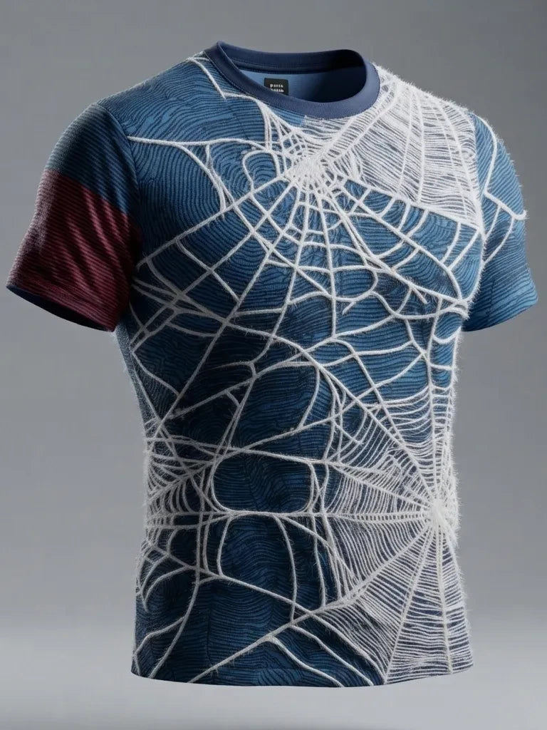Spiderweb Art Pattern T-Shirt Mens Halloween Shirt Gift Ideas For Horror Lovers - Merchluma