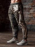 Halloween Mechanical Skeleton Sweatpants Male Halloween Outfits Gifts For Brother - Merchluma