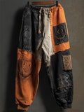 Halloween Stitched Faces Colorblock Patchwork Sweatpants Halloween Themed Clothes Him Gifts - Merchluma