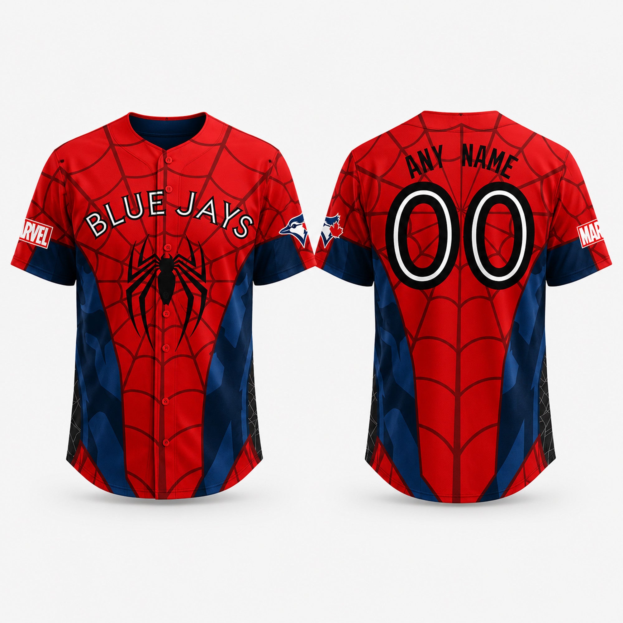 Personalized Toronto Blue Jays X Spider-Man Brand New Day 2026 Baseball Jersey Fan Merch - Merchluma