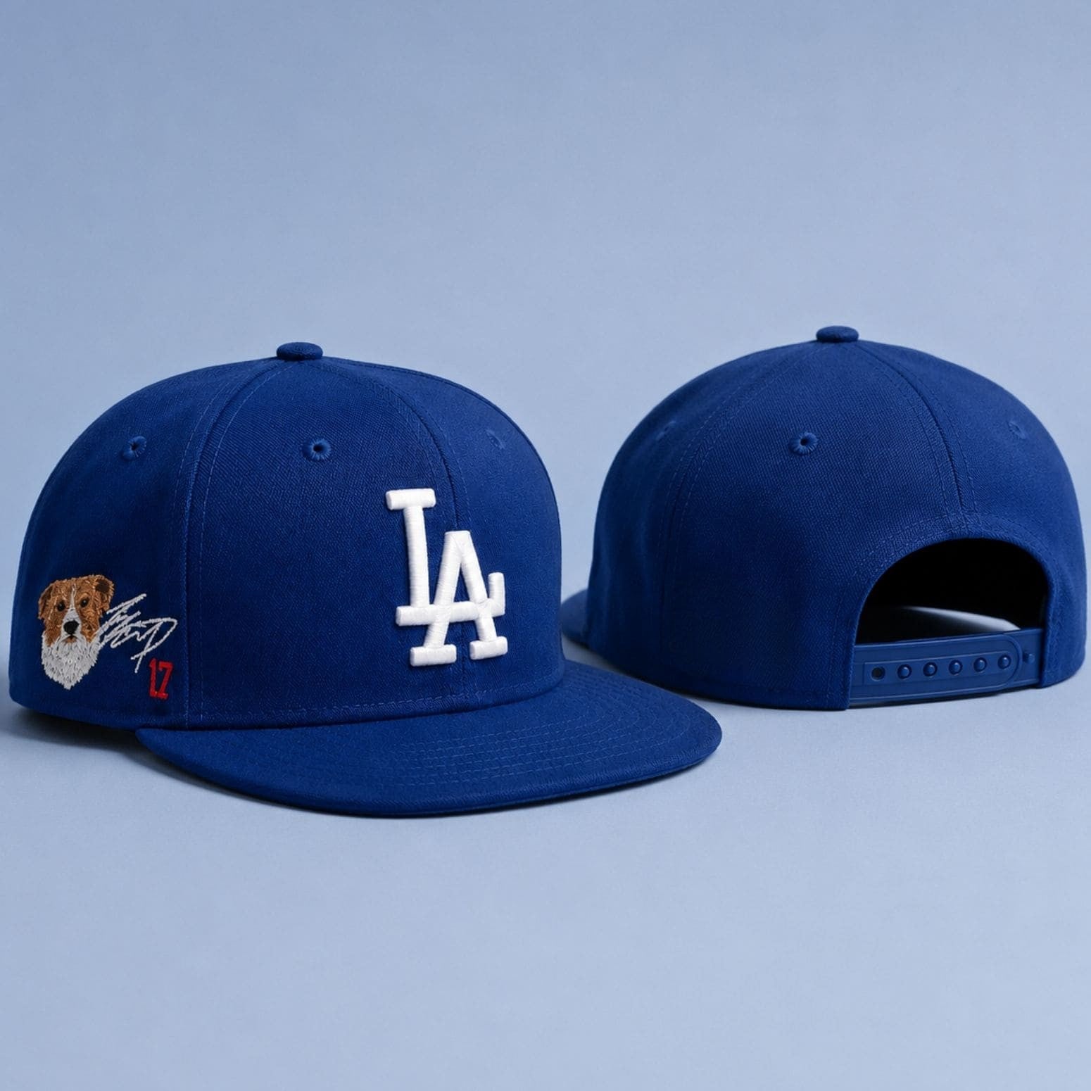 Decoy Dog Ohtani Signature 17 Dodgers Snapback Hat Embroidered LA Dodgers Merch Fan Gifts - Merchluma