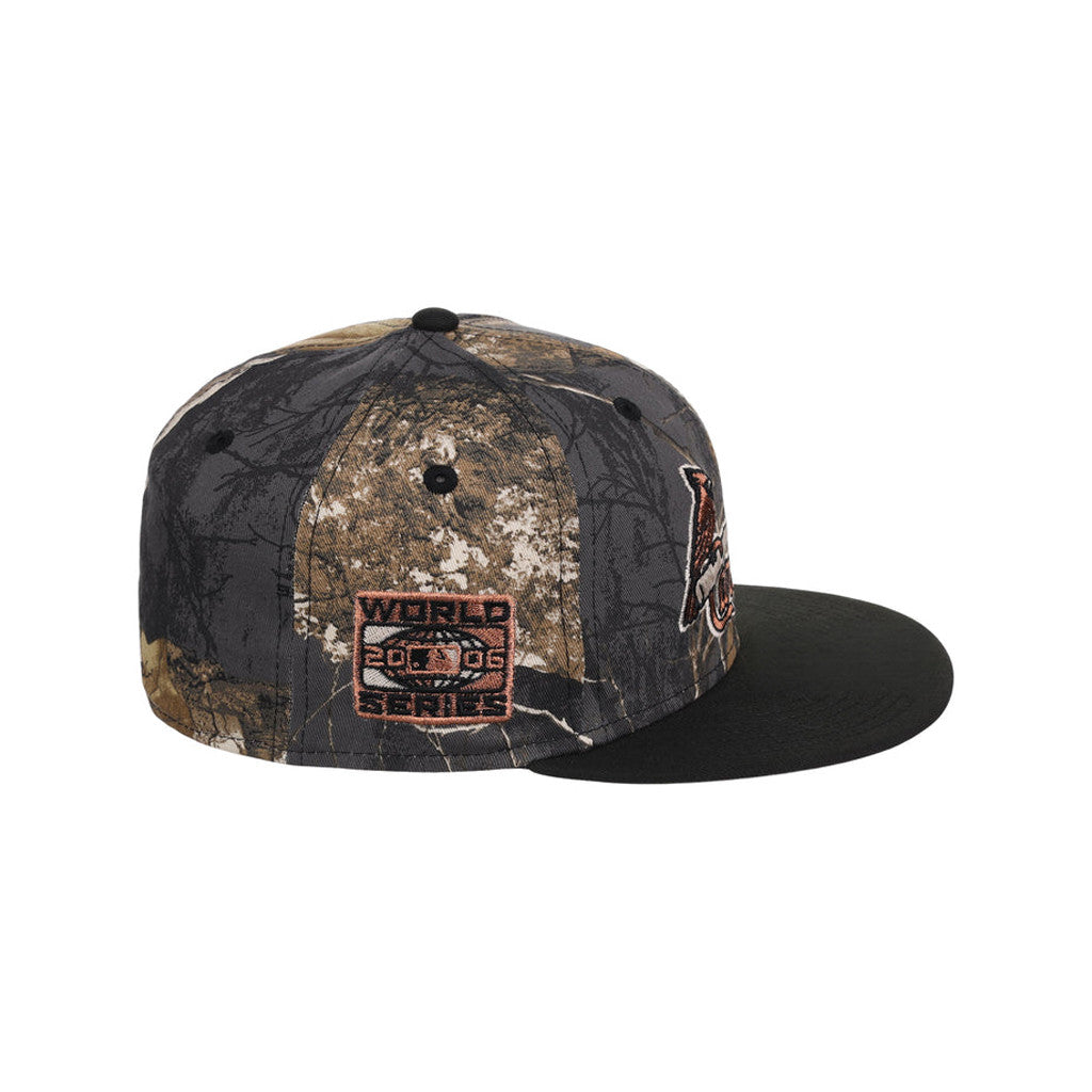 Lids Hat Drop Black Realtree 2-Tone Black And Copper Merch St Louis Cardinals Snapback Hat - Merchluma