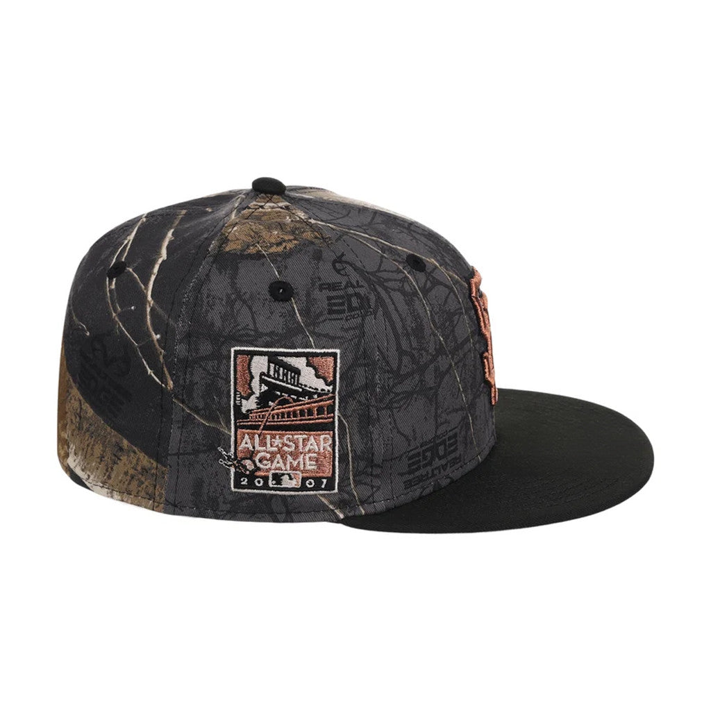 Lids Hat Drop Black Realtree 2-Tone Black And Copper Merch San Francisco Giants Snapback Hat - Merchluma