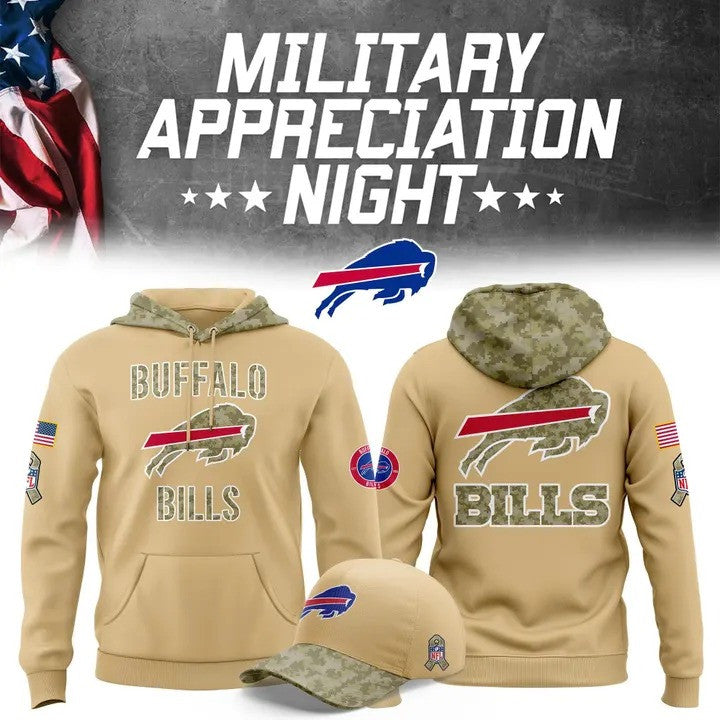 Buffalo Bills Salute To Service Hoodie Buffalo Bills Merch Military Appreciation Night Gifts - Merchluma