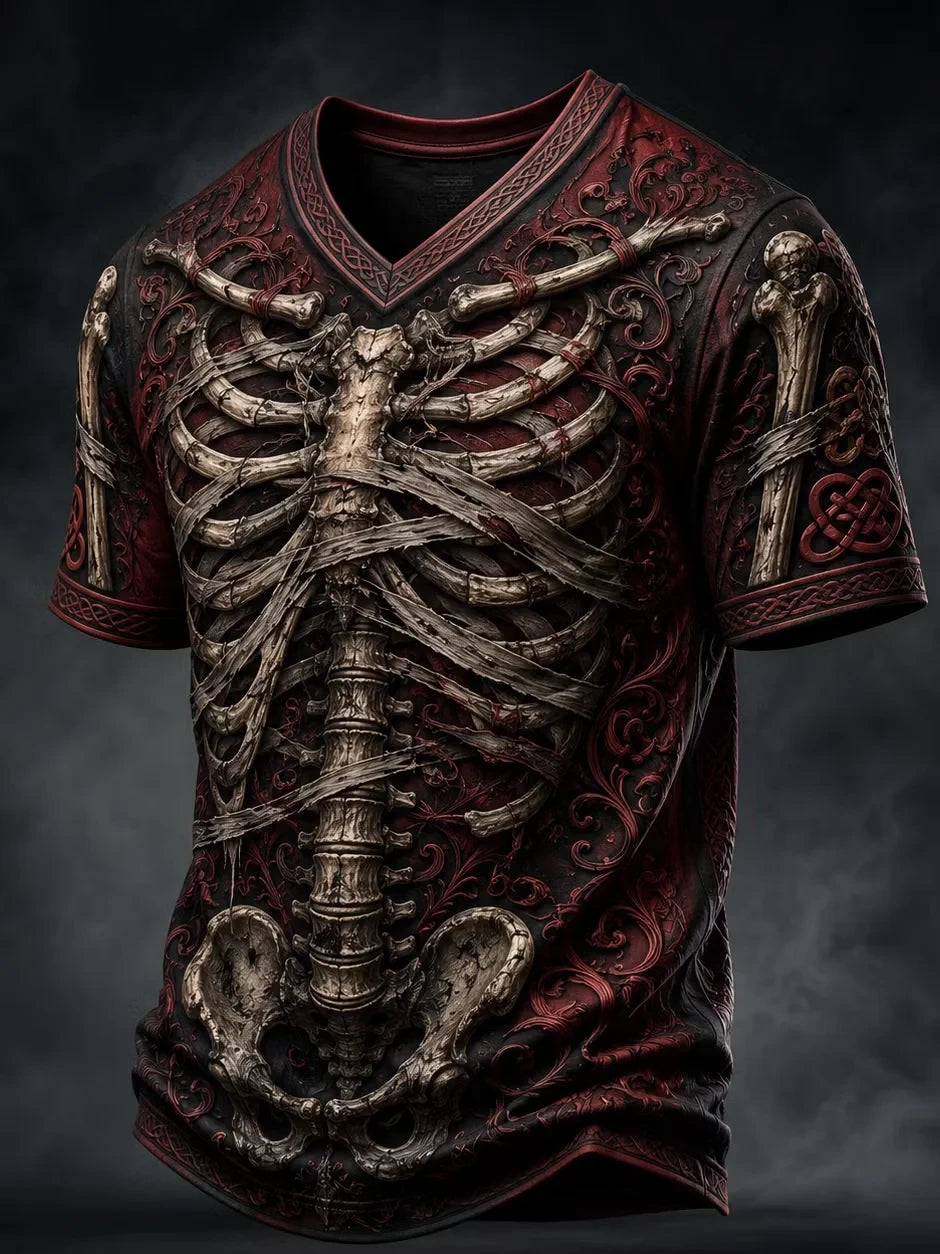 Halloween Gothic Skull Bandage Art Shirt Halloween Clothes Gift Ideas For Him - Merchluma