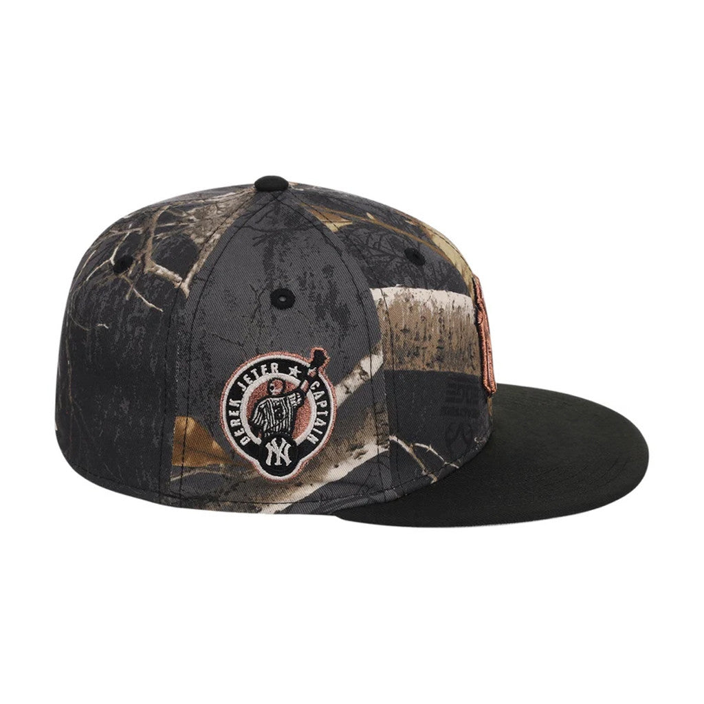 Lids Hat Drop Black Realtree 2-Tone Black And Copper Merch New York Yankees Snapback Hat Gifts - Merchluma