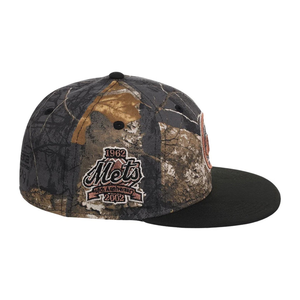 Lids Hat Drop Black Realtree 2-Tone Black And Copper Merch New York Mets Snapback Hat Fan Gear - Merchluma