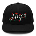 2026 Hope Adolf Flower Black Hat Red Rose Floral Hat Inspirational Gifts For Mom - Merchluma