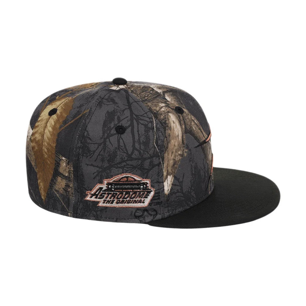 Lids Hat Drop Black Realtree 2-Tone Black And Copper Merch Houston Astros Snapback Hat For Fans - Merchluma