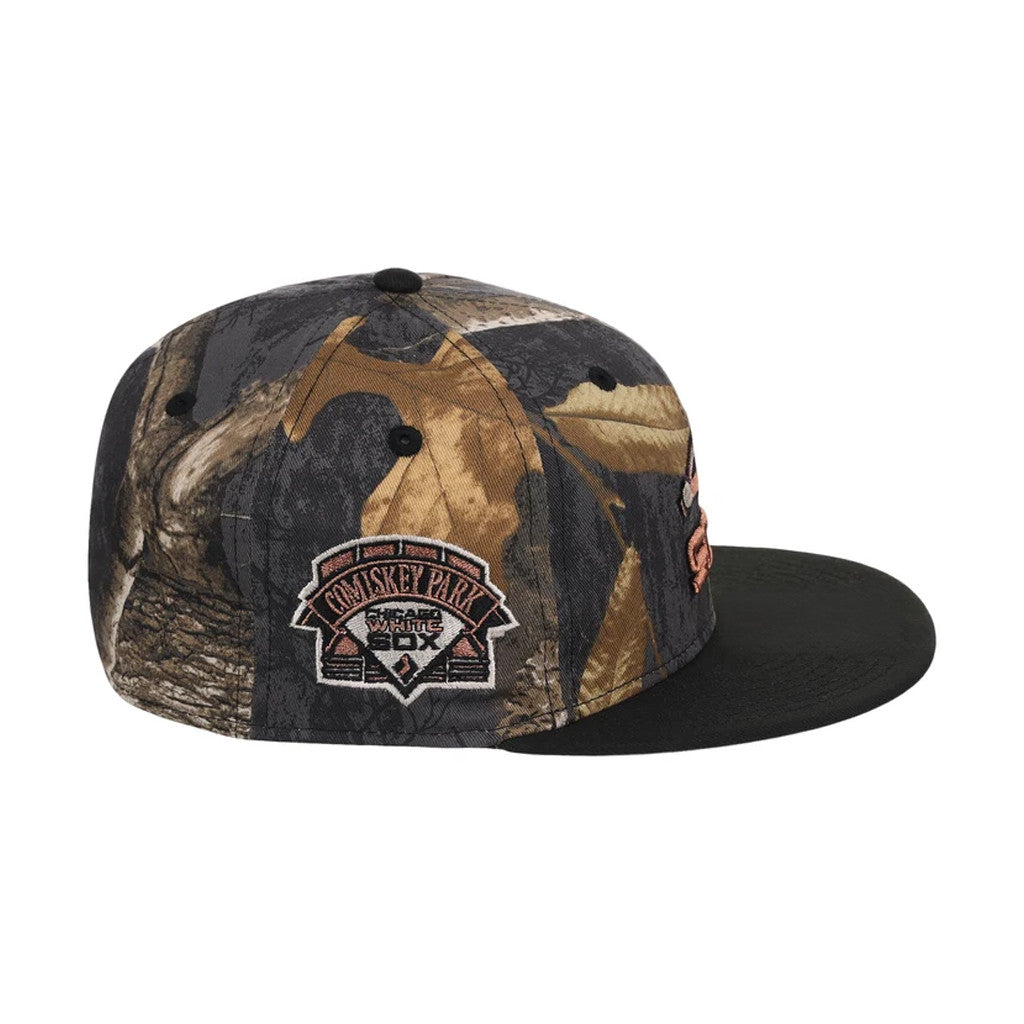 Lids Hat Drop Black Realtree 2-Tone Black And Copper Merch Chicago White Sox Snapback Hat Gifts - Merchluma